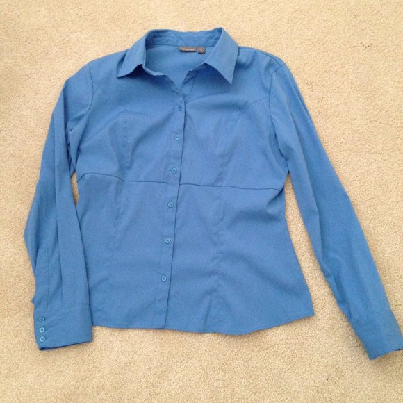 Light Stretch Button Down Ladies Shirt-Large - Picture 5 of 6